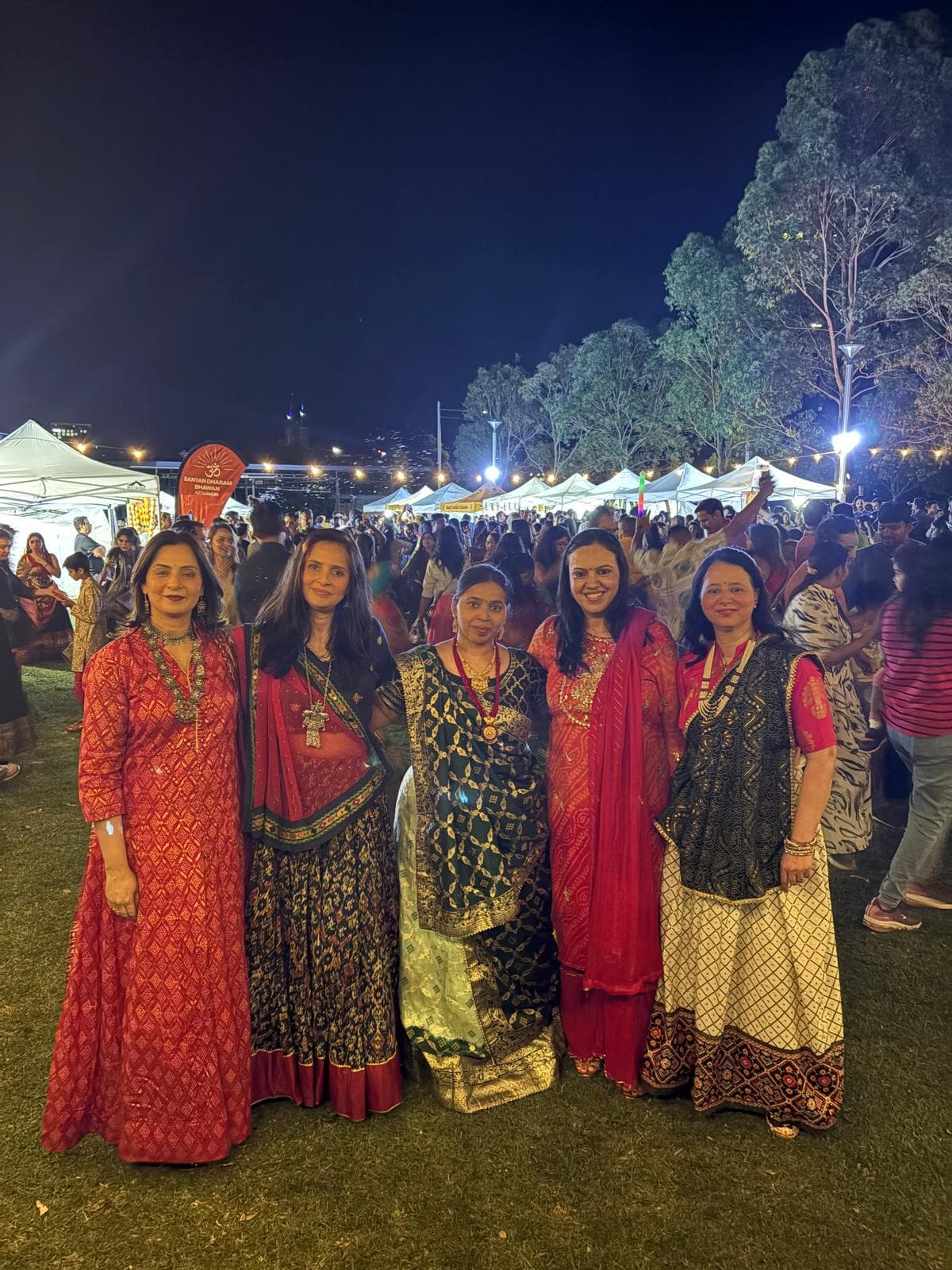 Friends enjoying Garba at Lachlan’s Line Park