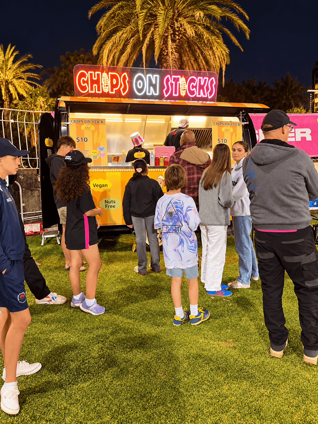 Indian food stall serving the Garba community